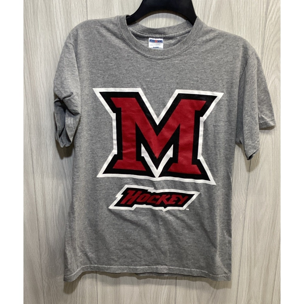JERZEES Women's (Size M) Short Sleeve Crew Neck T-Shirt Cotton Poly Miami Hockey
